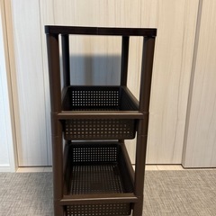 キャスター付ウッドテーブルワゴンの画像