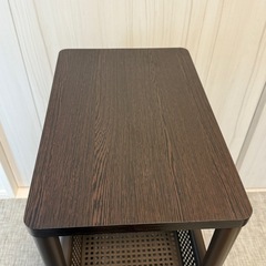 キャスター付ウッドテーブルワゴンの画像