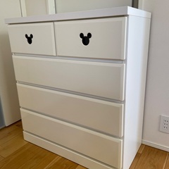 ディズニー 木製チェスト 4段の画像