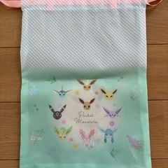 ★ポケモン プレミアム巾着付きブランケット ブイズ イーブイ★の画像