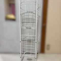 キャスター付き二段洗濯かごの画像