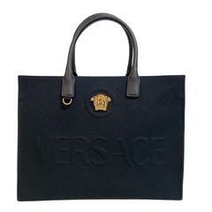 ヴェルサーチ VERSACE トートバッグ メデューサロゴ ブラックの画像