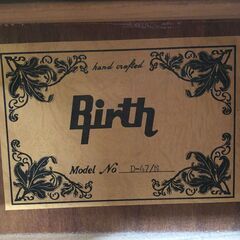 Birth バース D-437/N アコースティックギター ドレッドノート ハンドクラフト 国産 GEWAケース Martin弦×2 チューナー付　【糸島市内 送料無料】251112-1の画像