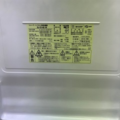 配送可🚚 2ドア冷蔵庫 SHARP 2019年製の画像