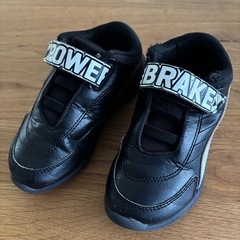 子供用シューズ17cm   【PUMAプーマ】 人工皮革/ブラック　子供靴　スニーカーの画像