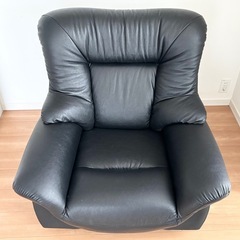 回転ソファ 1人用 黒　幅90cm 高さ90cm 奥行き90cmの画像