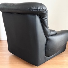 回転ソファ 1人用 黒　幅90cm 高さ90cm 奥行き90cmの画像