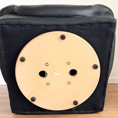 回転ソファ 1人用 黒　幅90cm 高さ90cm 奥行き90cmの画像