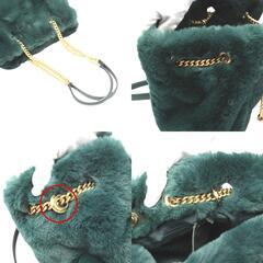 ケイトスペード T348 トートバッグ グリーン  Kate Spade  ファーの画像