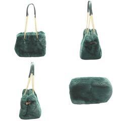 ケイトスペード T348 トートバッグ グリーン  Kate Spade  ファーの画像