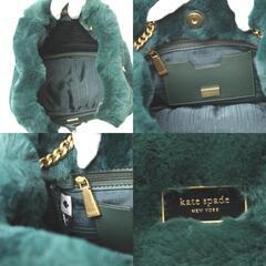 ケイトスペード T348 トートバッグ グリーン  Kate Spade  ファーの画像