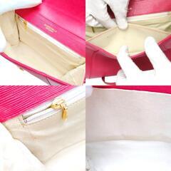 キミジマ  ショルダーバッグ ピンク  KIMIJIMA PARIS TOKYO 肩掛け Wチェーン Wフラップの画像