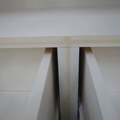 マルミツ 食器棚 幅119.5cm ホワイト 鏡面仕上げ キッチンカウンター 収納家具 キッチン収納 キャビネット 苫小牧西店の画像