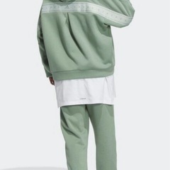 新品　adidas ワーディング ルーズフィット フリース フルジップパーカー フルレングスパンツ 上下セット
の画像