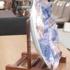 有田焼 神右衛門窯 飾り皿 60cm スタンド付き G-2455の画像