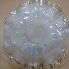 [1703]クラタクラフトグラス ガラス 菓子入れ 食器　ホワイトパールの画像