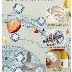 ミキサー ジューサー コードレスミキサー 600ml USB充電 持ち運び可能の画像