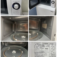 R401 ☀️【11月限定特価】生活家電3点セット 2024年製の高年式♪ SHARP 冷蔵庫・洗濯機・電子レンジ ⭐動作確認済⭐クリーニング済の画像