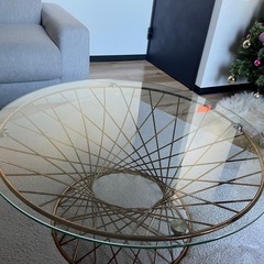 Francfranc ガラステーブルの画像