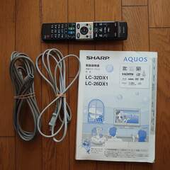 SHARP AQUOS LC-32DX3 32型 液晶テレビ  通電確認済み  Blu-rayレコーダー故障の画像