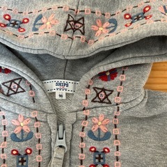 刺繍フルジップパーカー　90の画像
