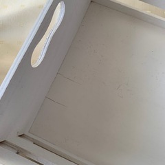 ウッドボックス　収納　整理　木箱　白　2個の画像