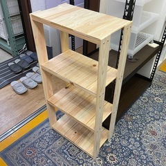 【リサイクルサービス八光】幅44㎝　木製　4段ラックの画像
