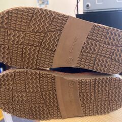 moz デニム風 ムートンブーツ ボタン付き ファーブーツ 22cmの画像