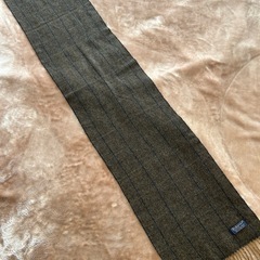 バーバリーBURBERRYマフラーストールショールスカーフブラウン茶色系ストライプカシミヤカシミア100％イングランド製イギリス製英国製レディースlady's LADYS女性用婦人 ウィメンズwomen’sメンズ（men’s）男性用、紳士 ユニセックス男女兼用の画像