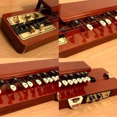 SUZUKI スズキ 高級電気大正琴★ 砂丘 ソプラノ ・アンプ・ソフトケース・ピッグケースセットの画像