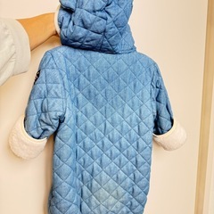 ベビー　カバーオール　ジーンズ柄　70サイズの画像