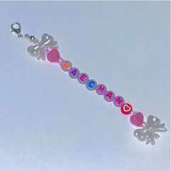 ハンドメイド NCT 127 DREAM へチャン ビーズ ネームキーホルダーの画像