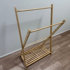 【無印良品】竹材ラック付タオルハンガーの画像