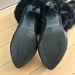 【PARAN】ロングブーツ（ファー付き）スエード素材 Lの画像