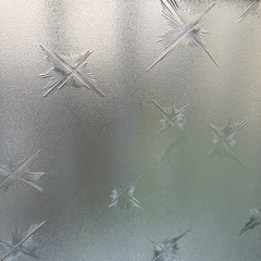 昭和レトロガラス/すり硝子（木の窓枠）の画像