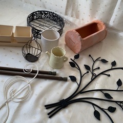 小物　雑貨　フラワーアレンジメント　壁掛け　置物  10点の画像