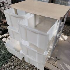 アイリスオーヤマ 6段 収納ボックス タンス ウッドトップチェスト収納ケース　衣類の画像