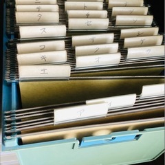 レトロな伝票ファイルボックスの画像