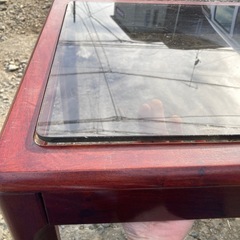 紫檀調 リビングテーブルの画像