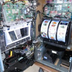 パチスロ実機 グランベルム コイン不要機付き スロット機 クレカ決済可能│江別市のリサイクルショップドロップの画像
