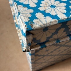 ブリキの衣装箱　衣装ケース　模様入り　昭和レトロの画像