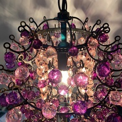 プチシャンデリアライト　パープル　＋イエローもありの画像