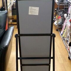 スタンドミラー 幅38.5㎝ パイプスタンドミラー ブラック 姿見 全身鏡 西岡店の画像
