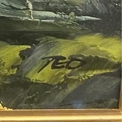 油彩 油絵 風景画 額装 額縁付きの画像