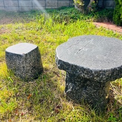 決定しました！擬木？テーブル椅子の画像