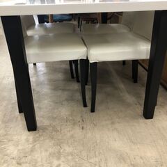 【ジャングルジャングル石津店】ダイニングセット　4人用　ホワイト　オシャレ　新生活　　堺市 西区 東区 北区 南区 堺区 石津の画像