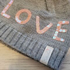 【美品】ベビー キッズ 子供 帽子 グレー ニット 1歳 2歳 3歳 50cmの画像