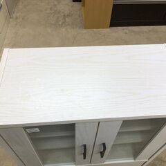 【ジャングルジャングル石津店】ミニ食器棚　キャビネット　木目　ホワイト　収納　サブ収納　　新生活 堺市 西区 堺区 石津の画像