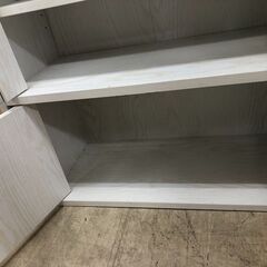 【ジャングルジャングル石津店】ミニ食器棚　キャビネット　木目　ホワイト　収納　サブ収納　　新生活 堺市 西区 堺区 石津の画像