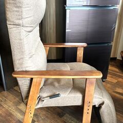 ★美品★ ニトリ 3段階調整高座椅子 レバー式 リクライニングチェア 【マジカルスケッチ】の画像